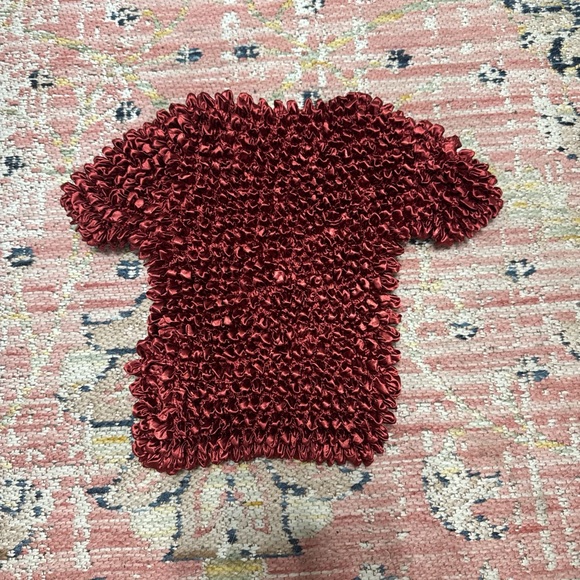 Red Ruffled Top - Picture 2 of 3